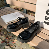 Women Mary Jane Shoes Woman Vintage Girls High Heel Platform Lolita Shoes Japanese Style College Student Shoes Big Size 43 Pumps