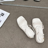 Summer New Brand Women Sandal Fashion Narrow Band Gladiator Shoes Platform Flats Heel Open Toe Dress Pumps Shoe