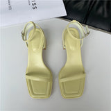 Fashion Design Sandals Women Thick Heel Casual Ladies Open Toe Shoes Sexy Party Sandal Ankle Strap Summer Mujer