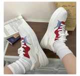 Pphmm Designer Platform Women's Sneakers Lace Up Flats Shoes Sneakers Spring Autumn Woman Casual Tennis Sports Shoes Female