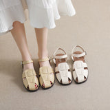 women's flat sandals fashion brand design Banquet and work office summer outdoor outing sandals Plus size shoes 41-43