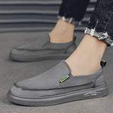 Men Soft Casual Shoes Light Summer Canvas Shoes Drive Fashion  Mens Loafers Luxury Grey Slip-On Man Canvas Footwears