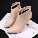 Booties Black Footwear Sexy Female Ankle Boots Heeled Very High Heels Short Shoes for Women Y2k Quality Goth Pu New Rock in Hot