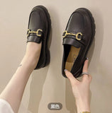 Women Loafers Platform Thick Sole British Style Lolita Low Heels Mary Jane Shoes White Jk Uniform Shoes Woman Casual Single Shoe