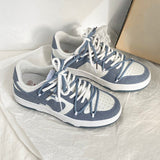 y2k Luxury Sneakers Heart Fashion Women Casuals Basketball Style Sneakers  Couple Trend Lace-up White Blue Shoes Sport