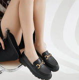 Shoes for Woman Low Heel Elegant Women's Summer Footwear Platform Black Loafers Comfortable Fashion Shoe Stylish