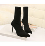 Brand Fashion Women Boots Sexy Ankle Boots for Women High Heel Shoes Woman Autumn Winter Boots Female Heeled Black Boots