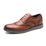 Genuine Leather Dress Shoes Comfy Men Casual Shoes Smart Business Work Office Lace-up Men Shoes