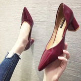 Shoes for Women Office Ladies Summer Footwear Comfortable and Elegant Pointed Toe White with Medium Heels on Offer Lastest