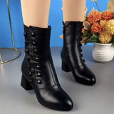 Summer Chunky  High Boots Women  Winter High Heels Shoes Women Fashion Sexy Warm Ankle Boots Designer Pumps Shoes