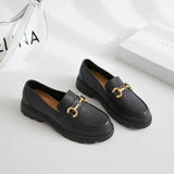 Shoes for Woman Low Heel Elegant Women's Summer Footwear Platform Black Loafers Comfortable Fashion Shoe Stylish