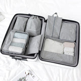 High quality 7PCS/set Travel Bag Set Women Men Luggage Organizer for Clothes Shoe Waterproof Packing Cube Portable Clothing