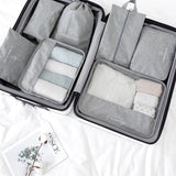 High quality 7PCS/set Travel Bag Set Women Men Luggage Organizer for Clothes Shoe Waterproof Packing Cube Portable Clothing